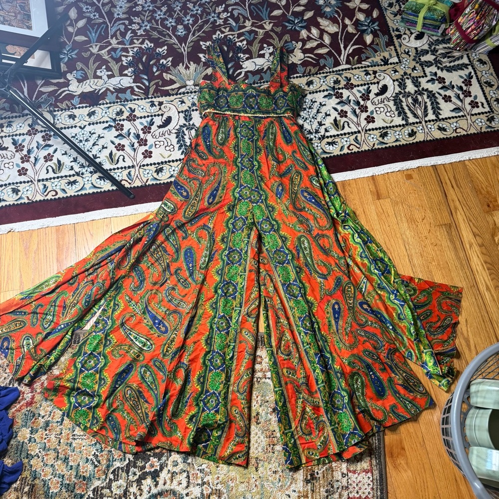 Rare Margie Webb 1970s jumpsuit with cape back